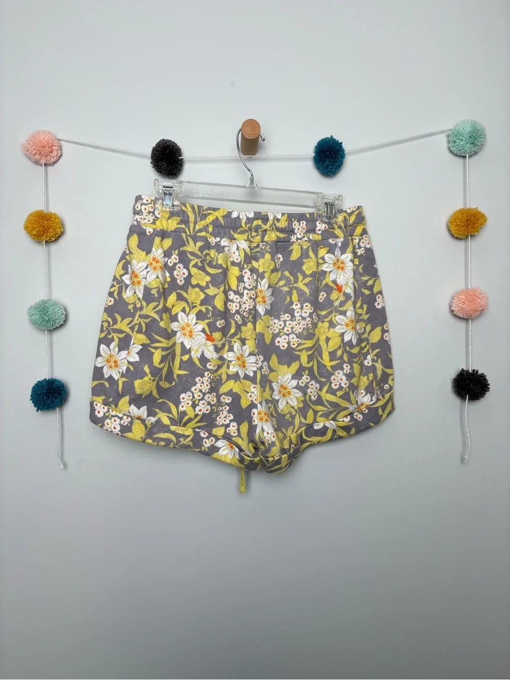 Anthropologie Daily Practice Terry Floral Lounge Shorts